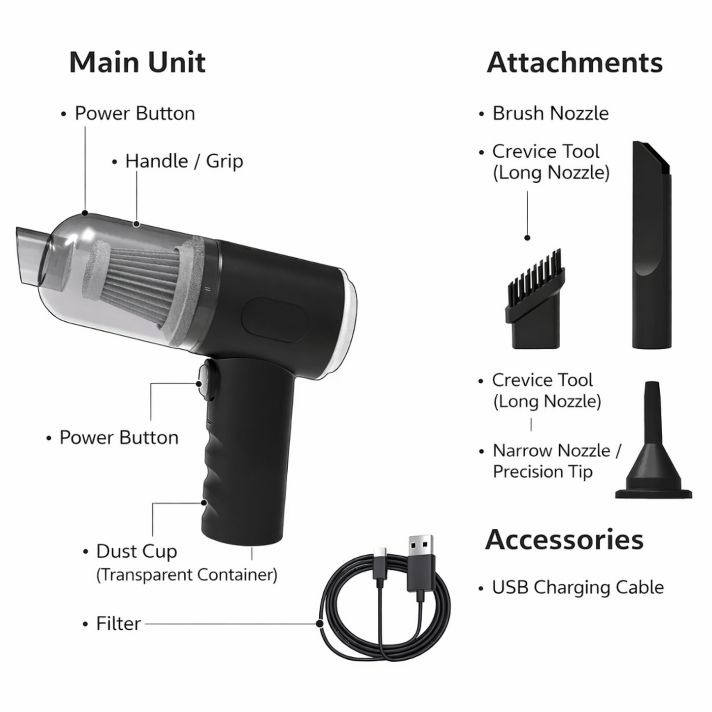 Portable Mini Vacuum Cleaner